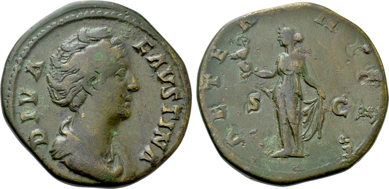 Faustina Sr AETERNITAS Aeternitas standing sestertius.jpg