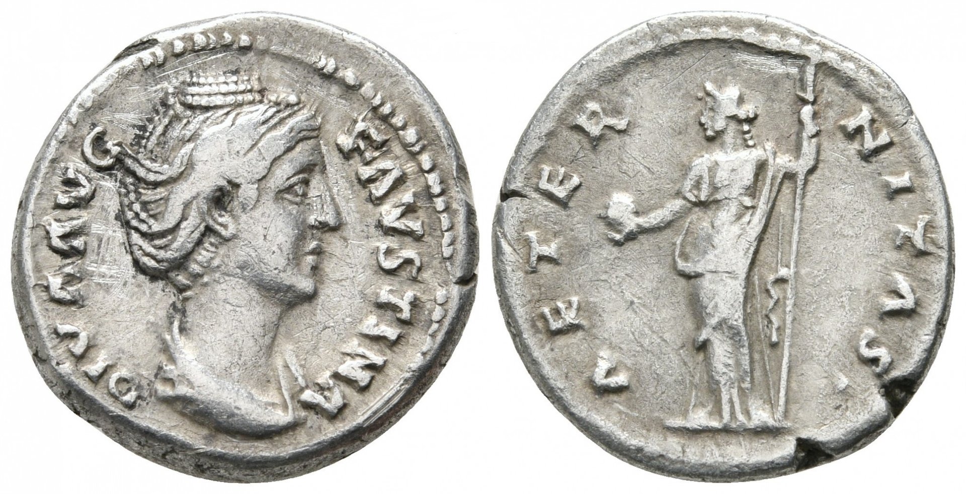Faustina Sr AETERNITAS Providentia globe and scepter denarius.jpg