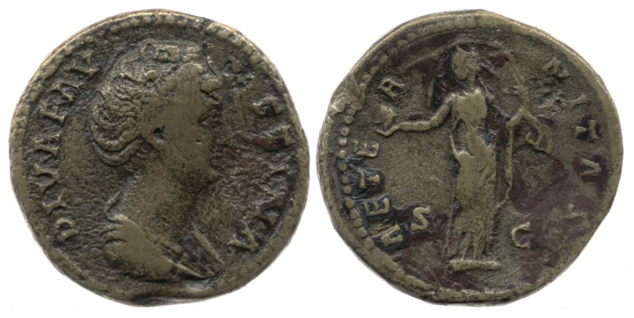 Faustina Sr AETERNITAS S C Aeternitas globe and billowing veil MB BMC.png
