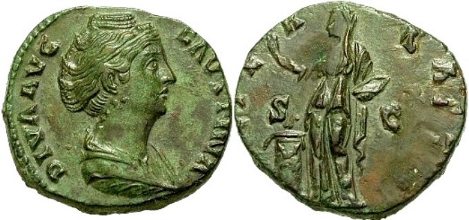 Faustina Sr AETERNITAS S C Pietas and altar MB DIVA AVG FAVSTINA Forum.jpg