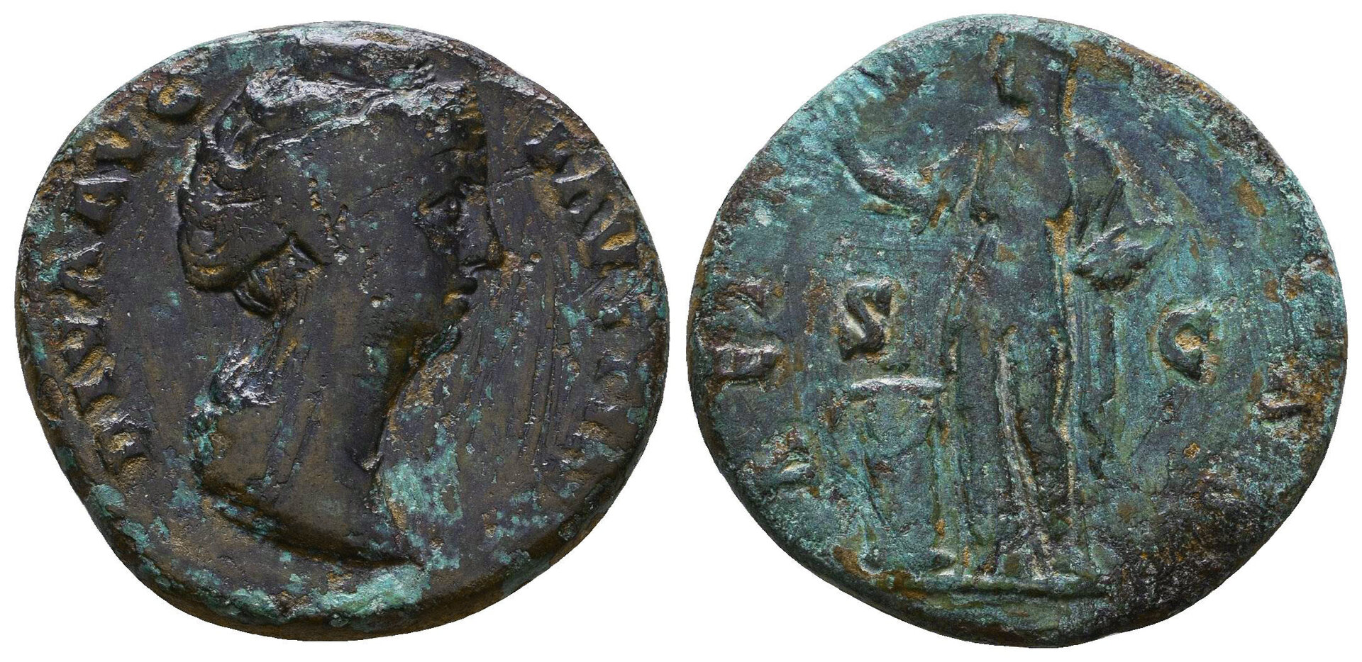 Faustina Sr AETERNITAS S C Pietas and altar MB DIVA AVG FAVSTINA Zeus.jpg