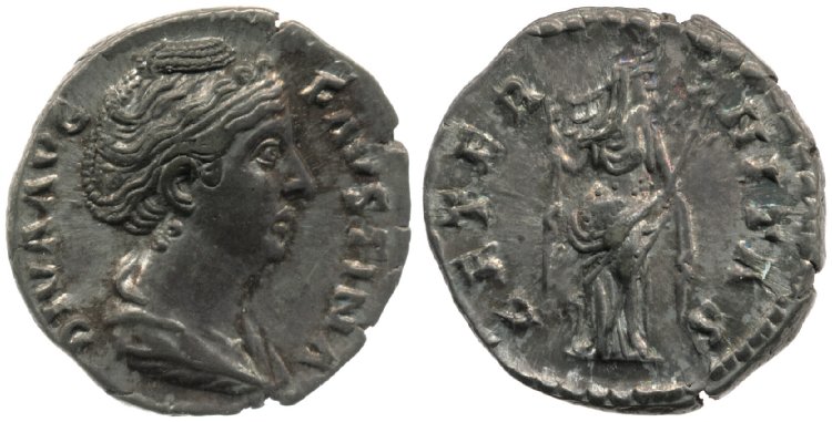 Faustina Sr AETERNITAS Venus denarius DIVA AVG FAVSTINA BMC.jpg