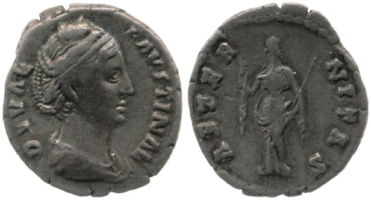 Faustina Sr AETERNITAS Venus denarius DIVAE FAVSTINAE BMC.jpg