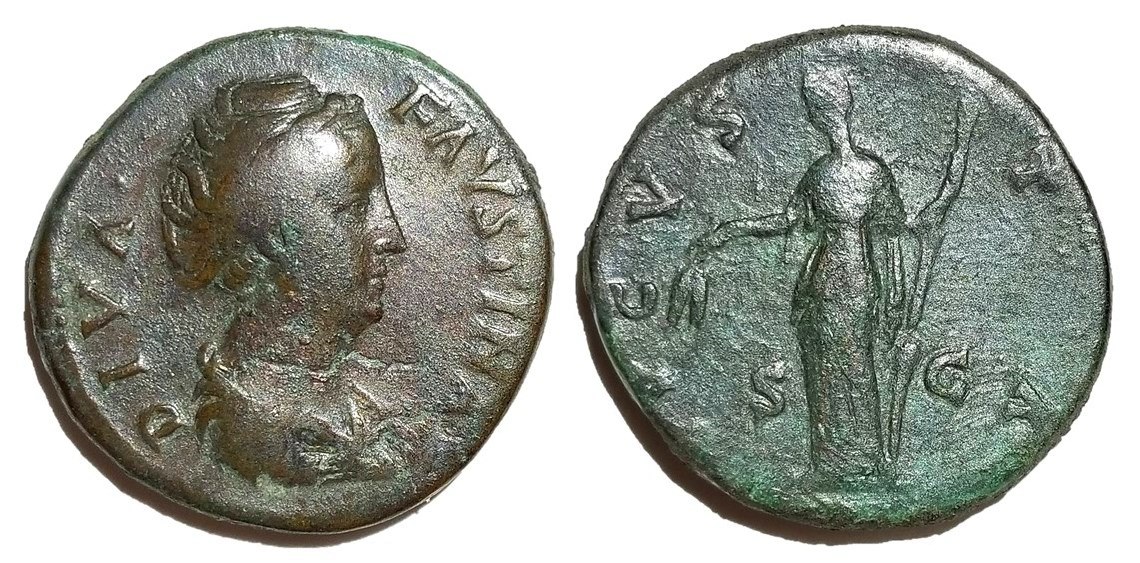 Faustina Sr AVGVSTA S C Ceres long torch sestertius.jpg