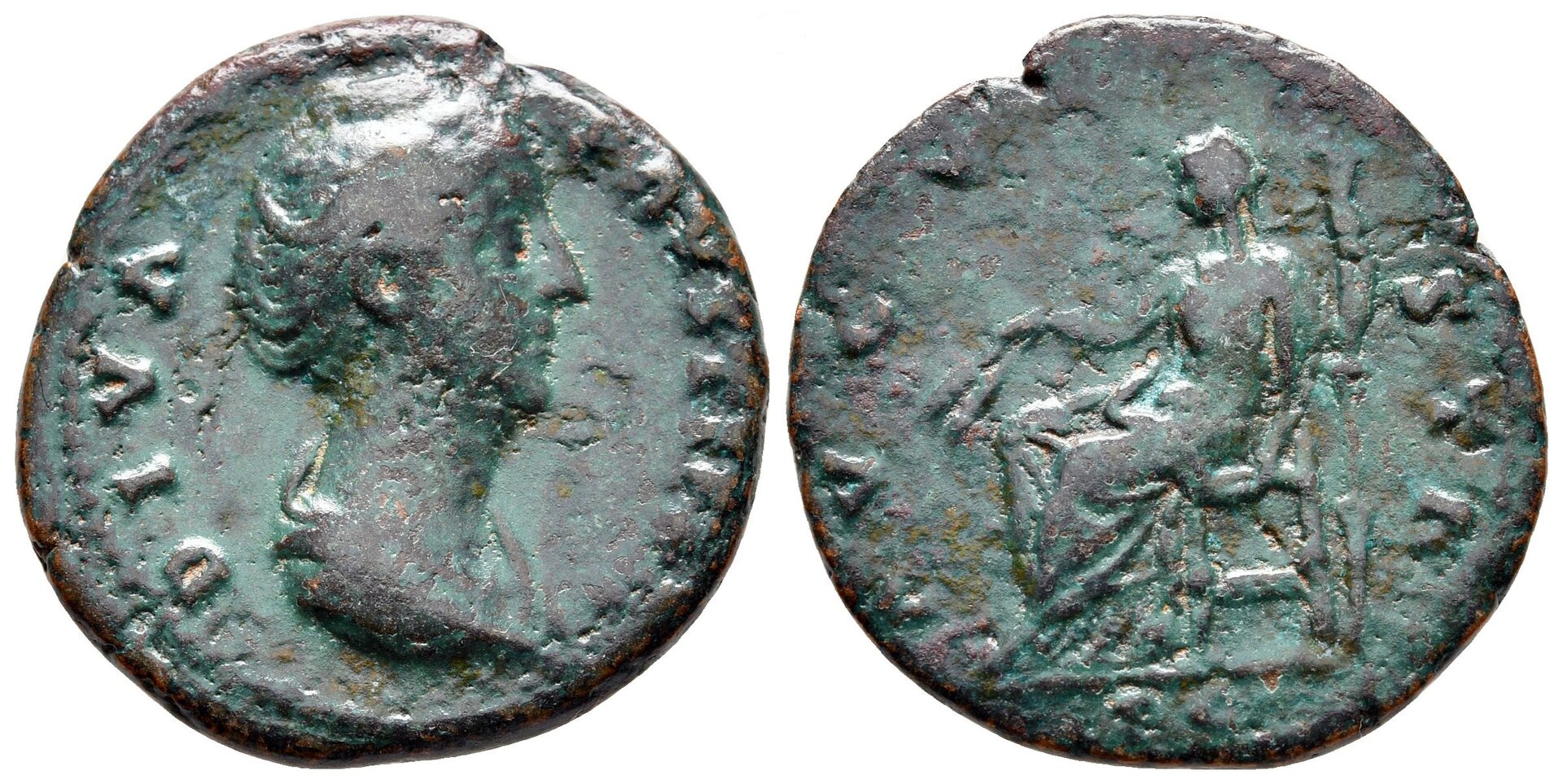 Faustina Sr AVGVSTA S C Ceres seated corn ears long torch Savoca.jpg