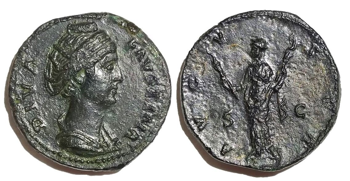 Faustina Sr AVGVSTA S C Proserpina Sestertius 2.jpg
