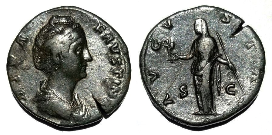Faustina Sr AVGVSTA S C Vesta standing sestertius.jpg