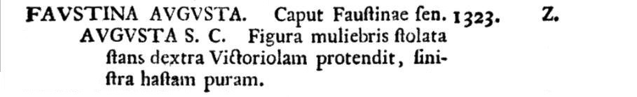 Faustina Sr AVGVSTA Vesta standing sestertius Sulzer listing.JPG