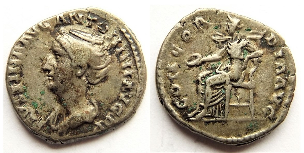 Faustina Sr CONCORDIA AVG seated denarius left facing bust CT member.jpg