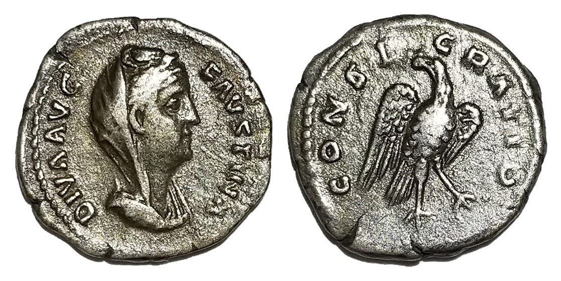Faustina Sr CONSECRATIO Eagle Denarius.jpg