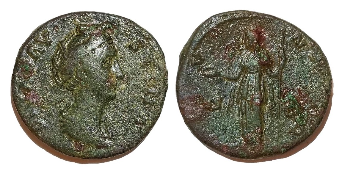 Faustina Sr IVNO S C standing sestertius.jpg