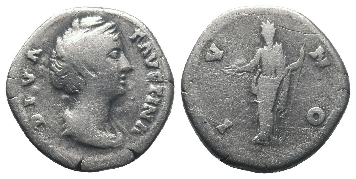 Faustina Sr IVNO standing denarius Elkowicz.jpg