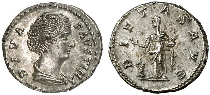 Faustina Sr PIETAS AVG altar denarius DIVA FAVSTINA Gorny & Mosch.jpg