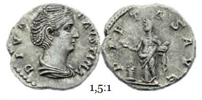 Faustina Sr PIETAS AVG altar denarius DIVA FAVSTINA Macho & Chlapovič close up.JPG