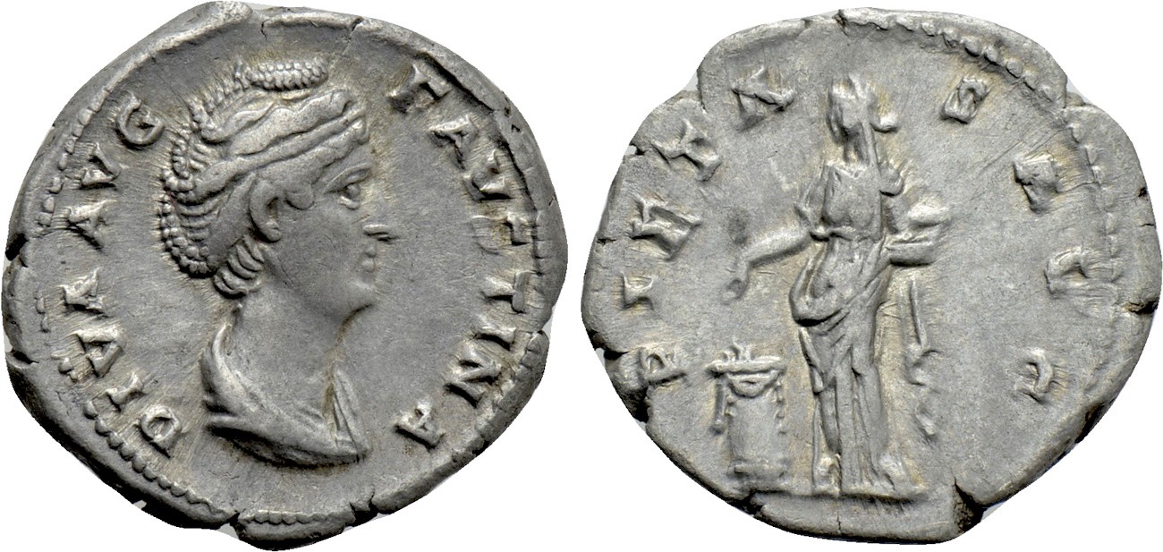 Faustina Sr PIETAS AVG altar denarius.jpg