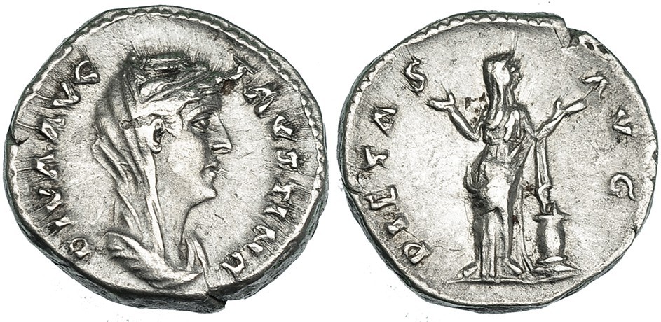 Faustina Sr PIETAS AVG raising hands veiled bust denarius.jpg
