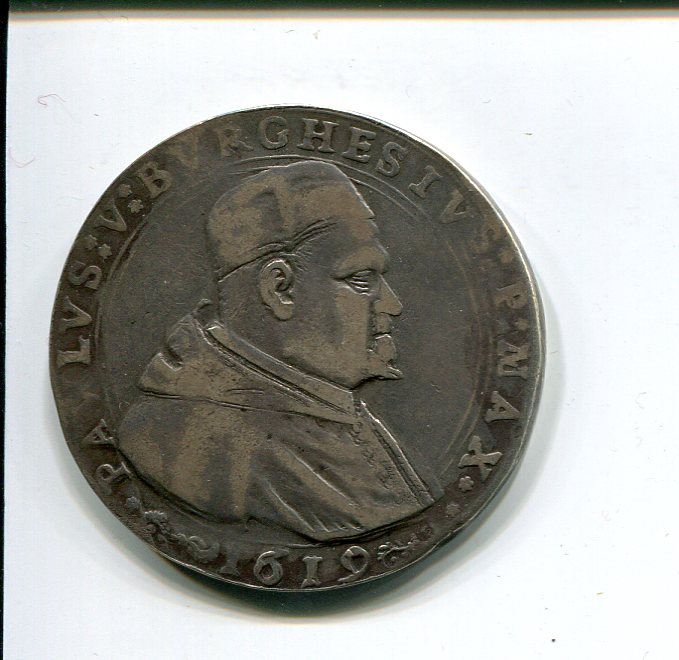 Ferrara Pope Paul V  Scudo 1619 obv 363.jpg