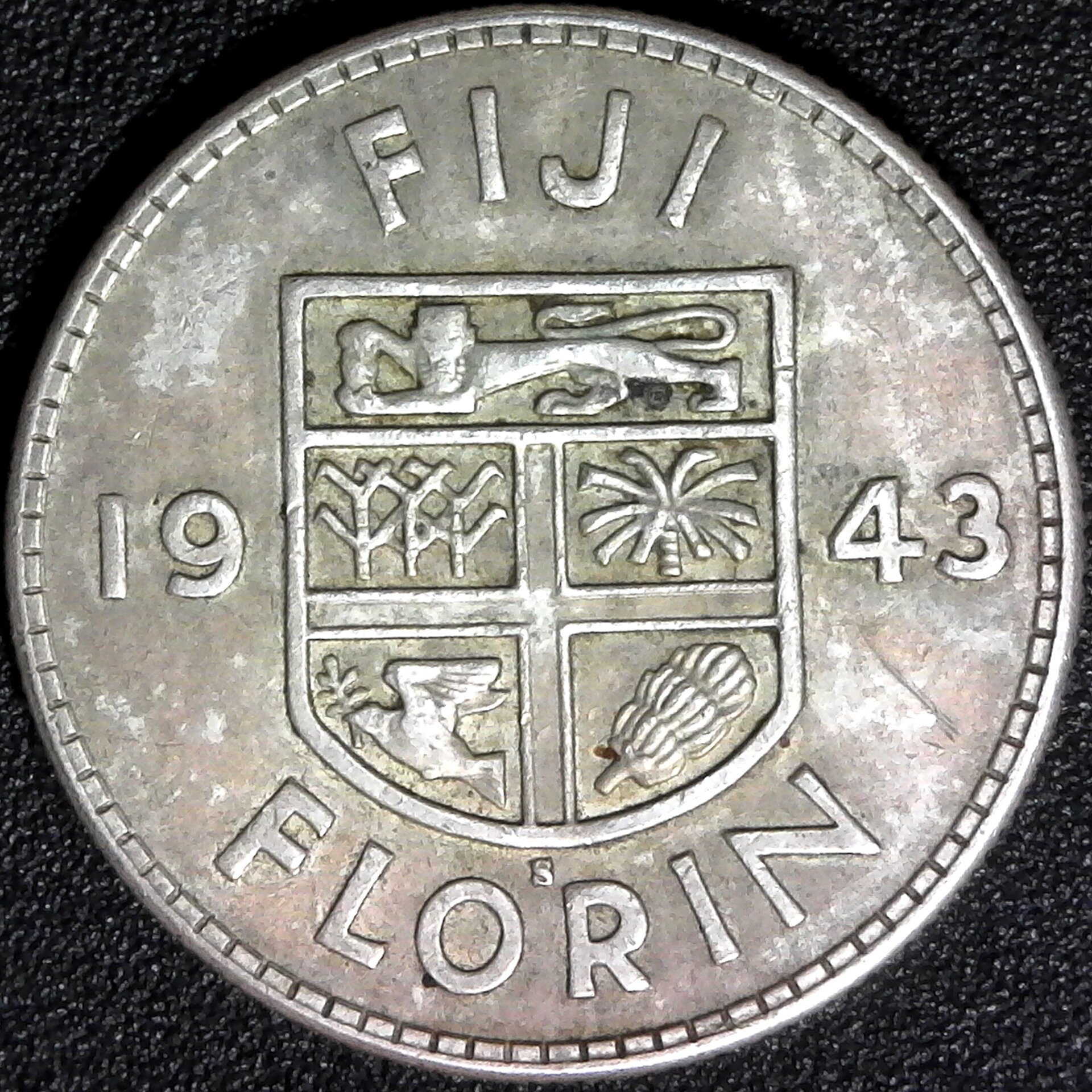 Fiji King George VI Silver Florin 1943 rev.jpg