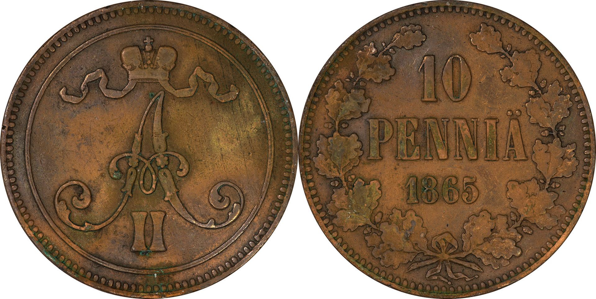 Finland - 1865 10 Pennia.jpg