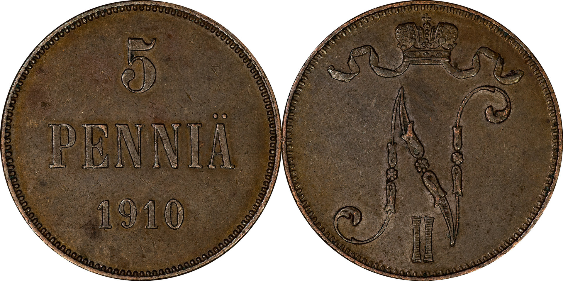 Finland - 1910 5 Pennia.jpg