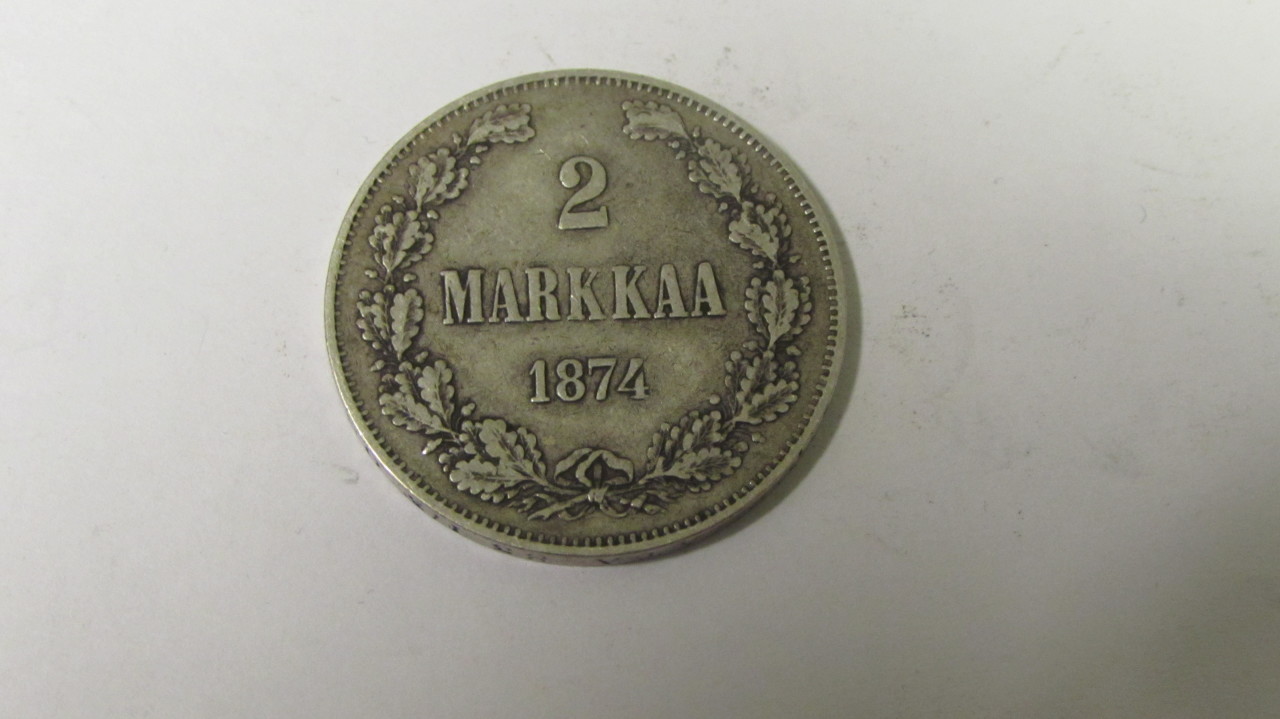 Finland  #350. 2mk 1874 hopeaa 2017 2 14 21,10€ a.jpg