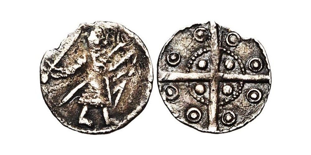 Flandre, petit denier, Baudouin (Flandre et Hainaut), avec blason.jpg