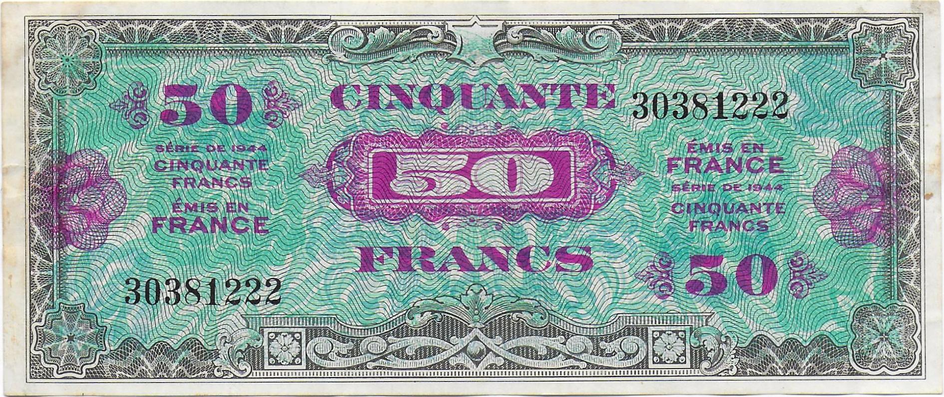 France 50 francs WWII front.jpg