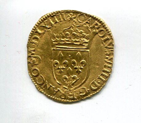 France Chas IX Ecu d'or au soleil 1564 obv 673.jpg