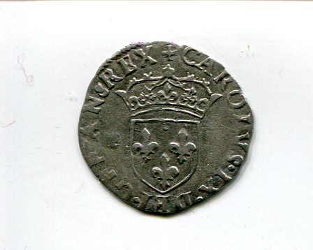 France Chas IX Sol parisis 1567 M Toulouse obv 372.jpg