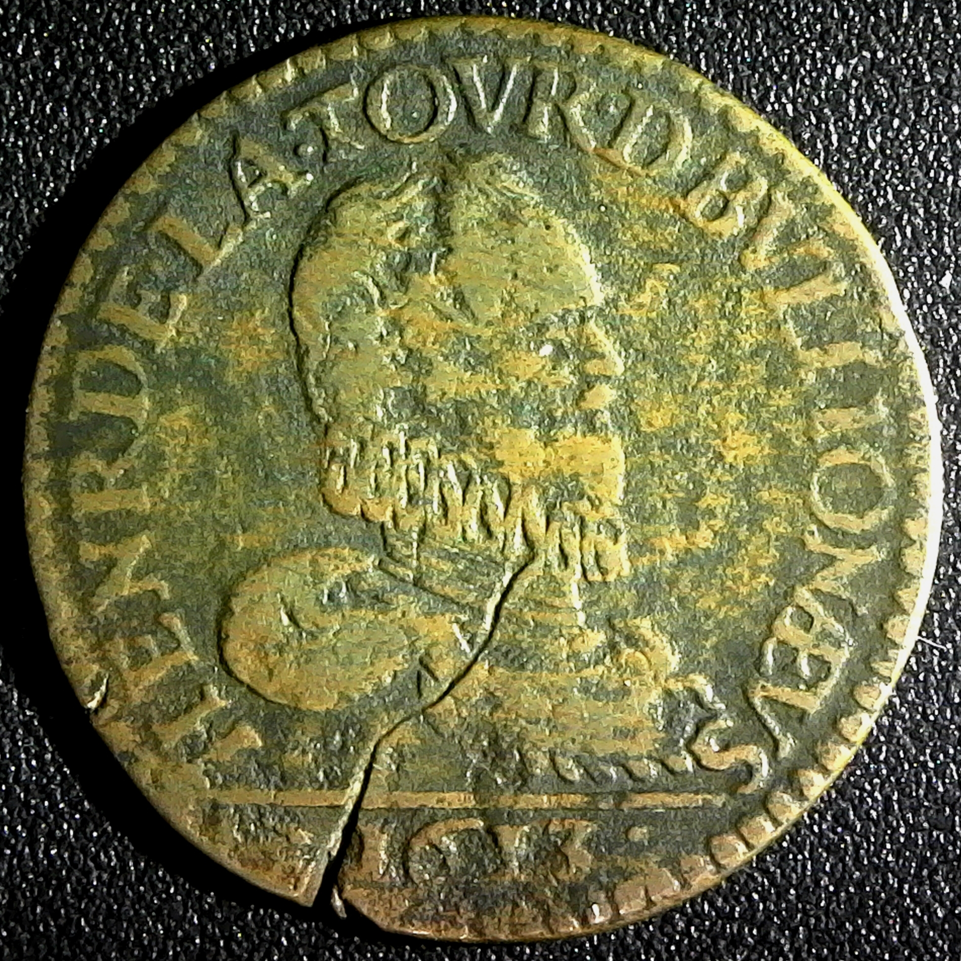 France Duchy of Bouillon and Sedan 2 Liards 1613 obv.jpg