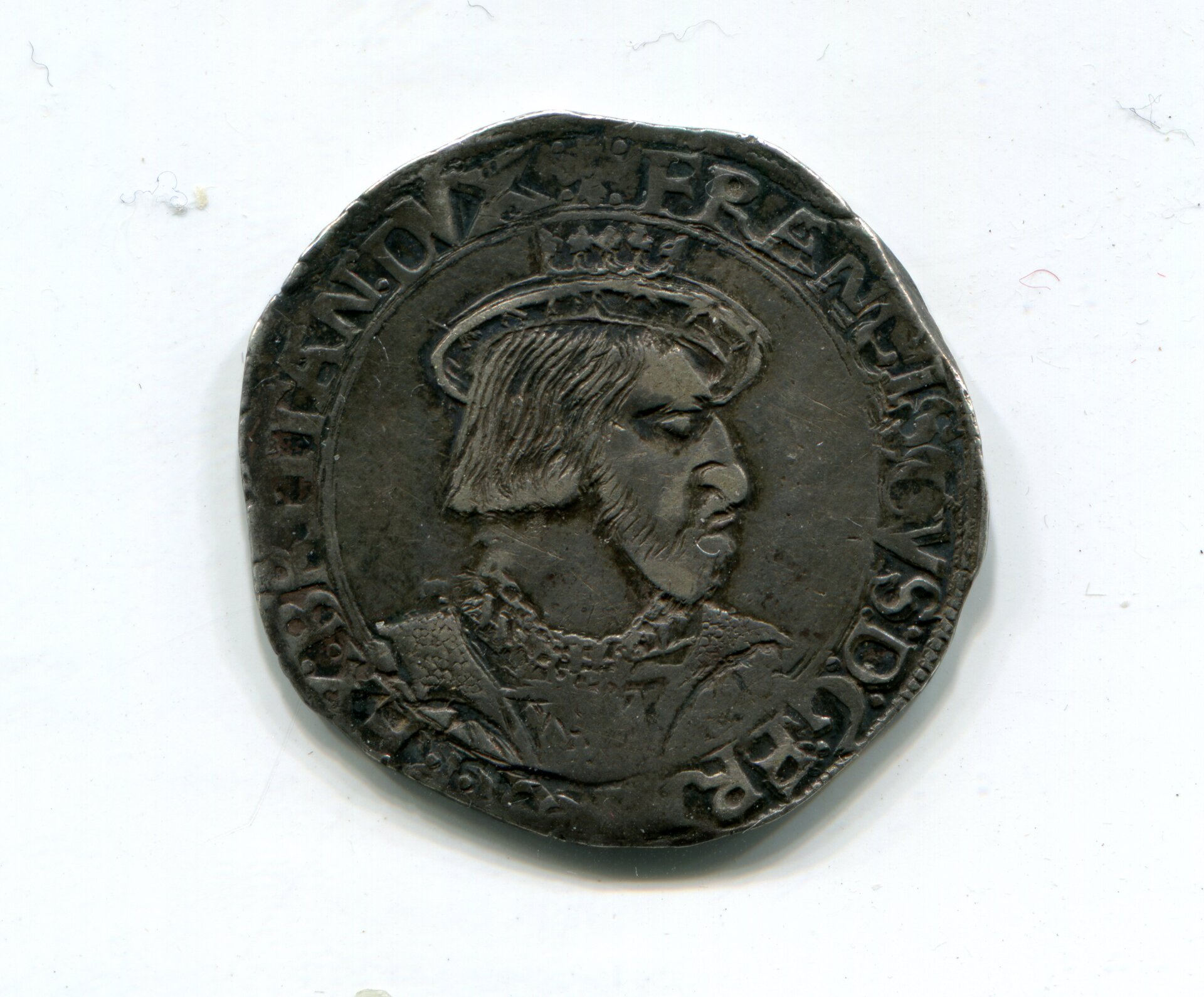 France Francois I Teston de Bretagne nd 1515-40 obv 641.jpg