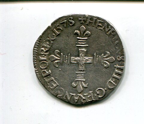 France Henri III Eighth ecu 1578 H La Rochelle  obv 429.jpg