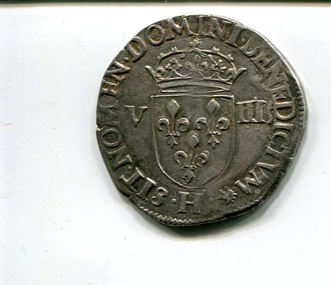 France Henri III Eighth ecu 1578 H La Rochelle rev 434.jpg
