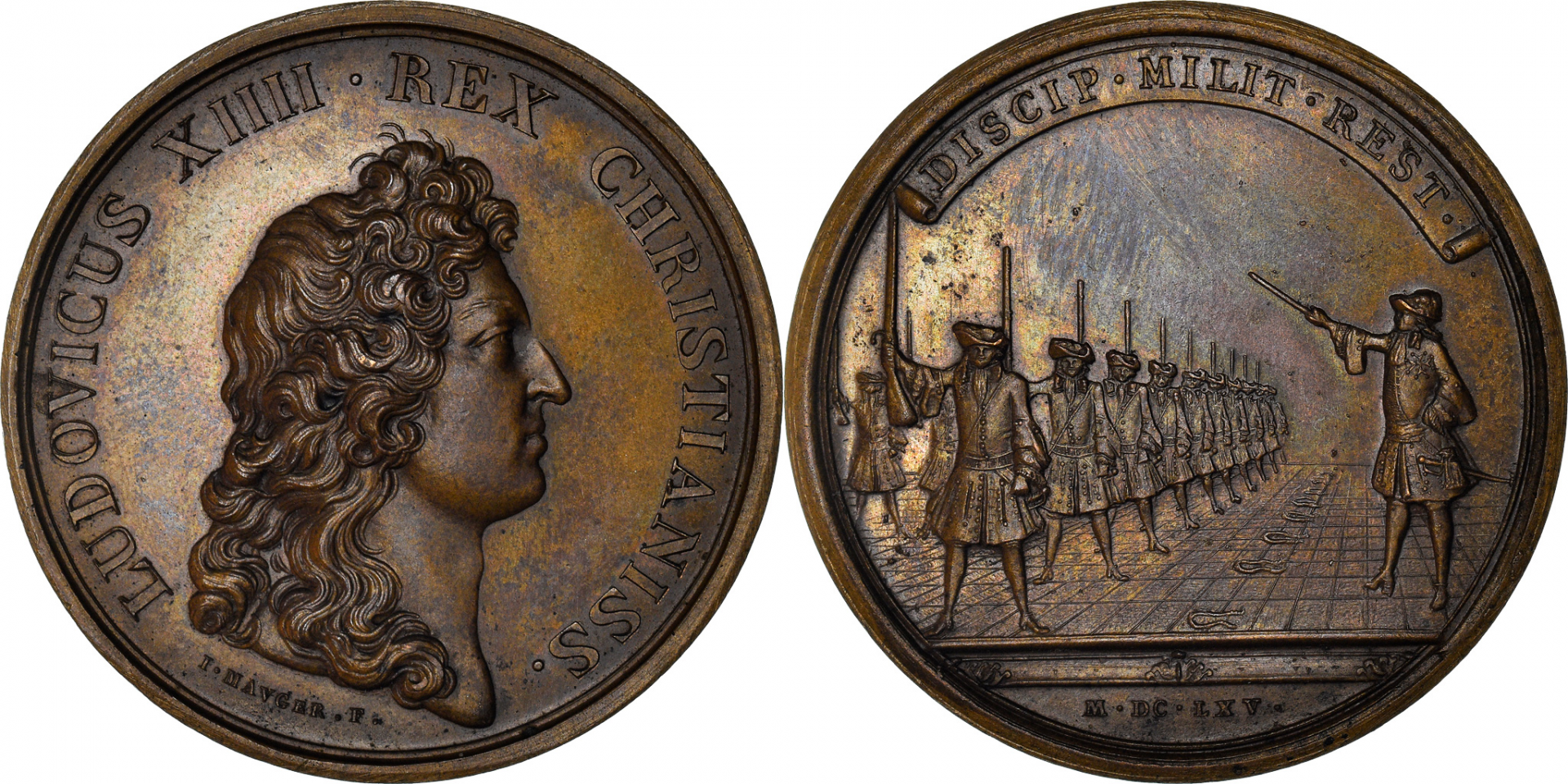 France, Medal, Louis XIV, Les Revues Militaires, History, 1665, Mauger.png