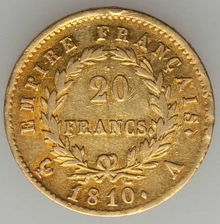 France Napoleon 1810 20 Fr Rev.jpg