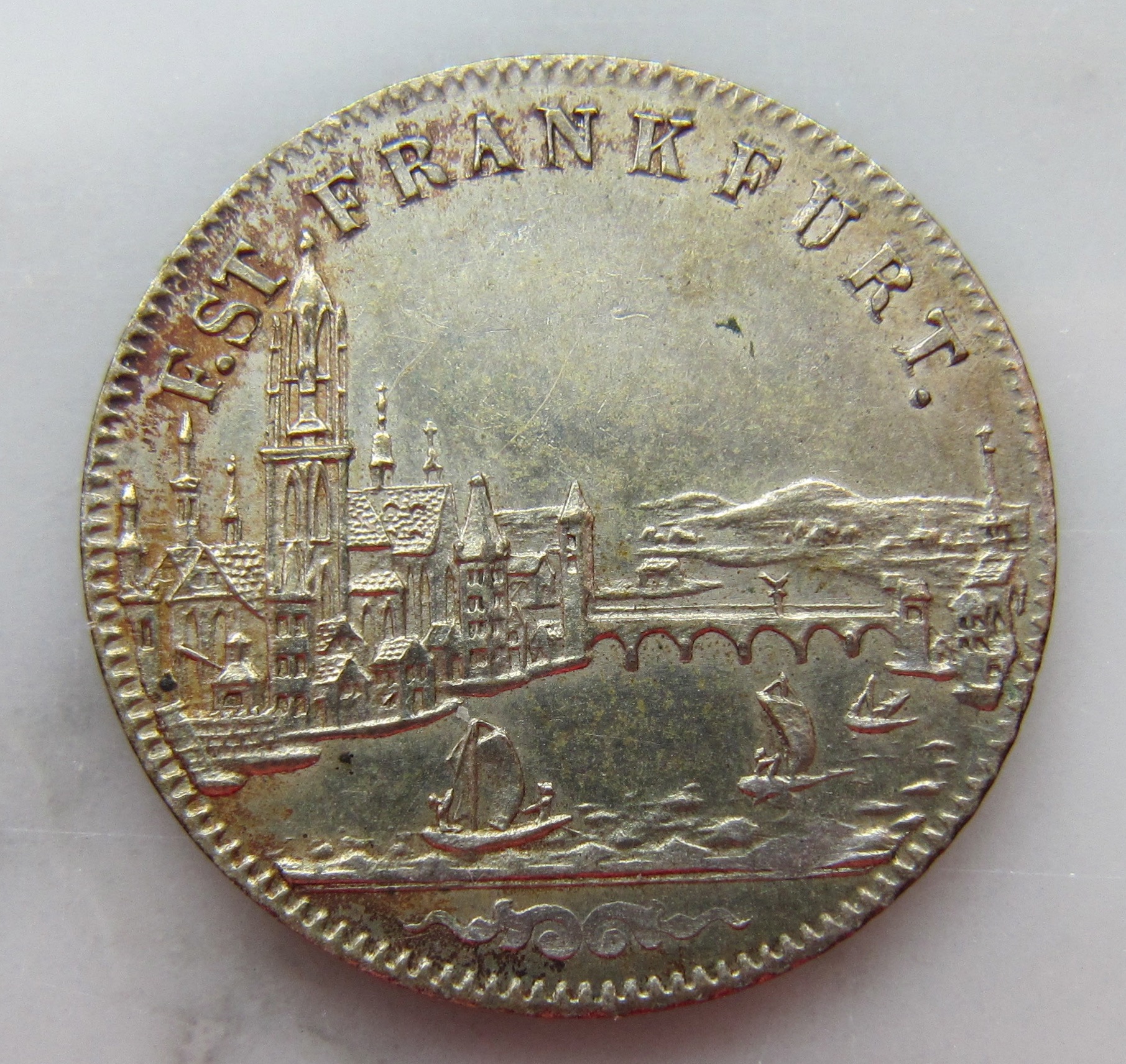 Frankfurt 6 kreuzer 1853 OBV - 1.jpg