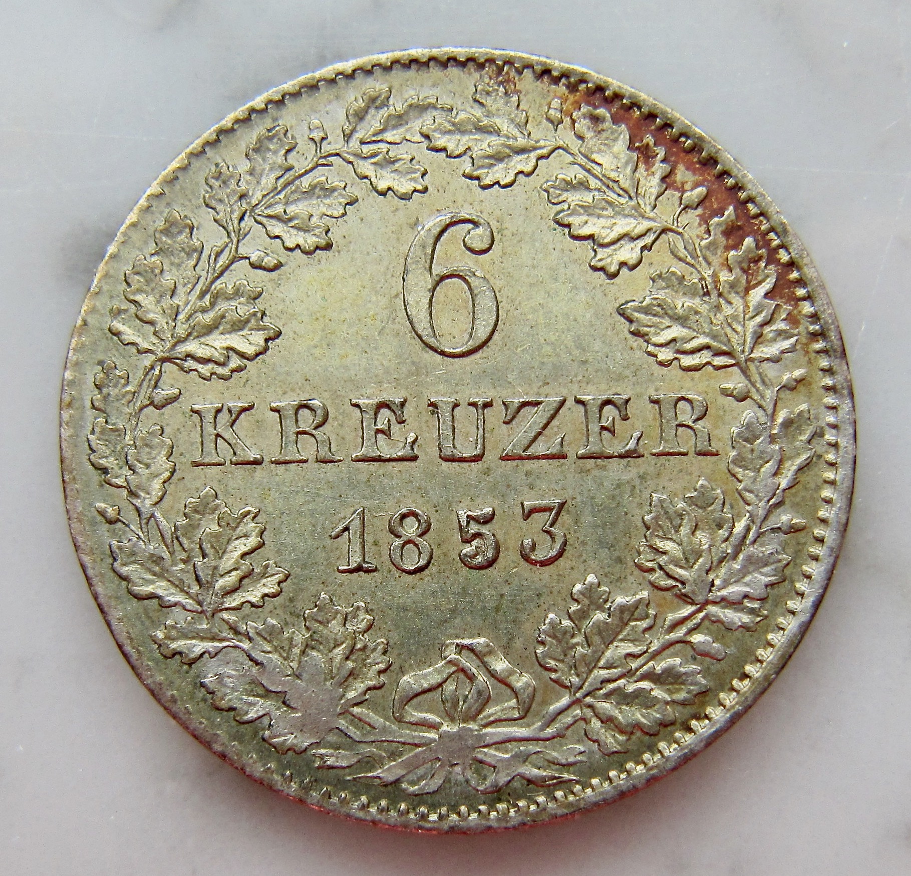 Frankfurt 6 Kreuzer 1853 OBV1 N - 1.jpg