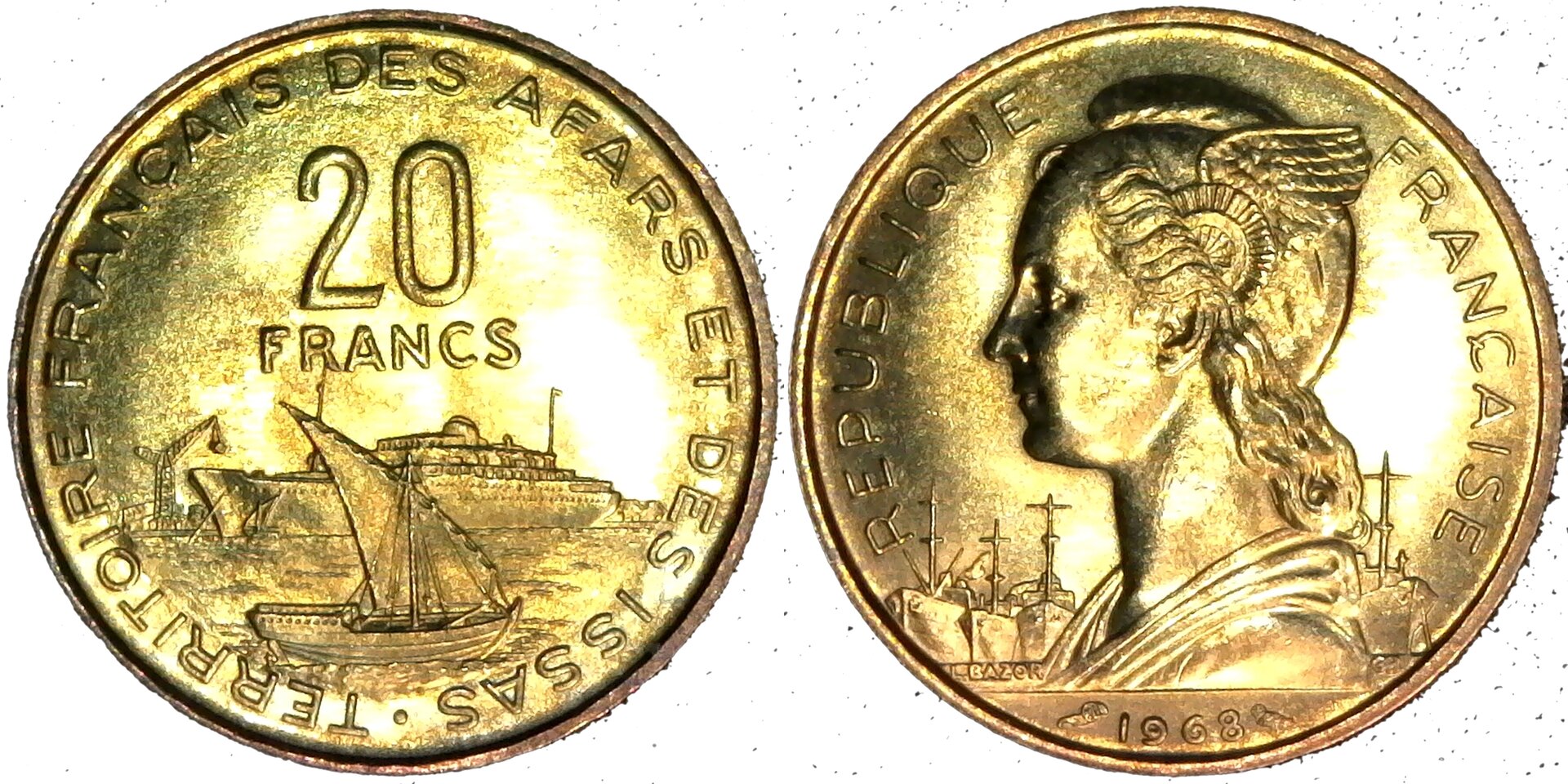 French Afars & Issas 20 Francs 1968 obv-cutout-side.jpg