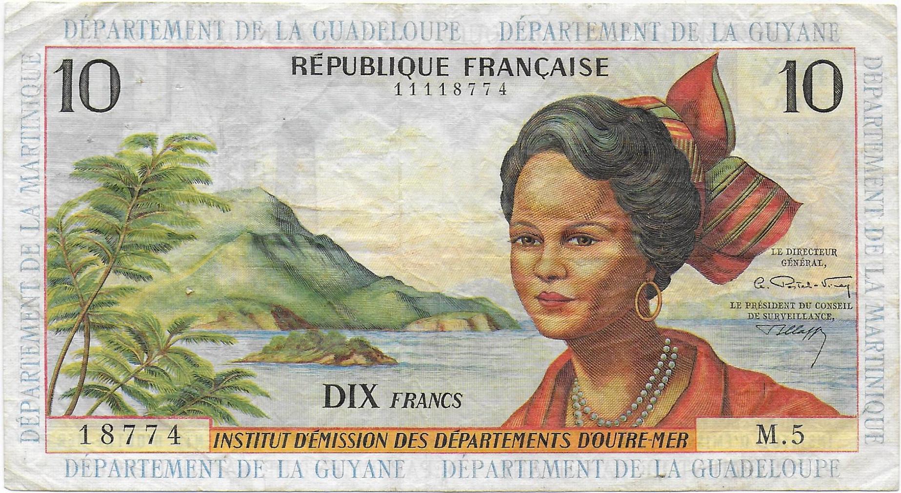 French Antilles 10 francs front.jpg