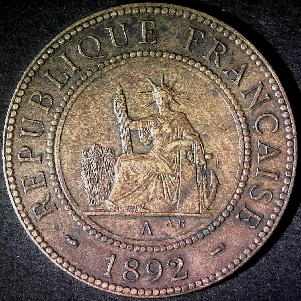 French Indochina One cent 1892A obverse.jpg