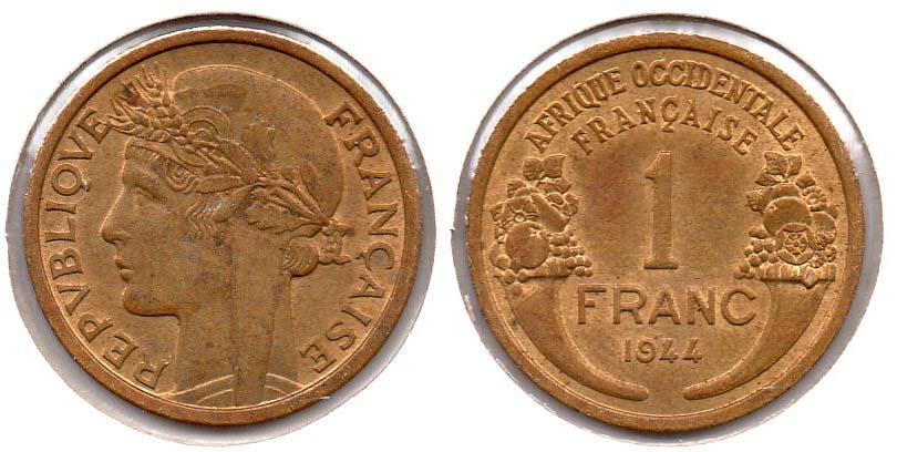 French West Africa - 1 Franc - 1944.jpg