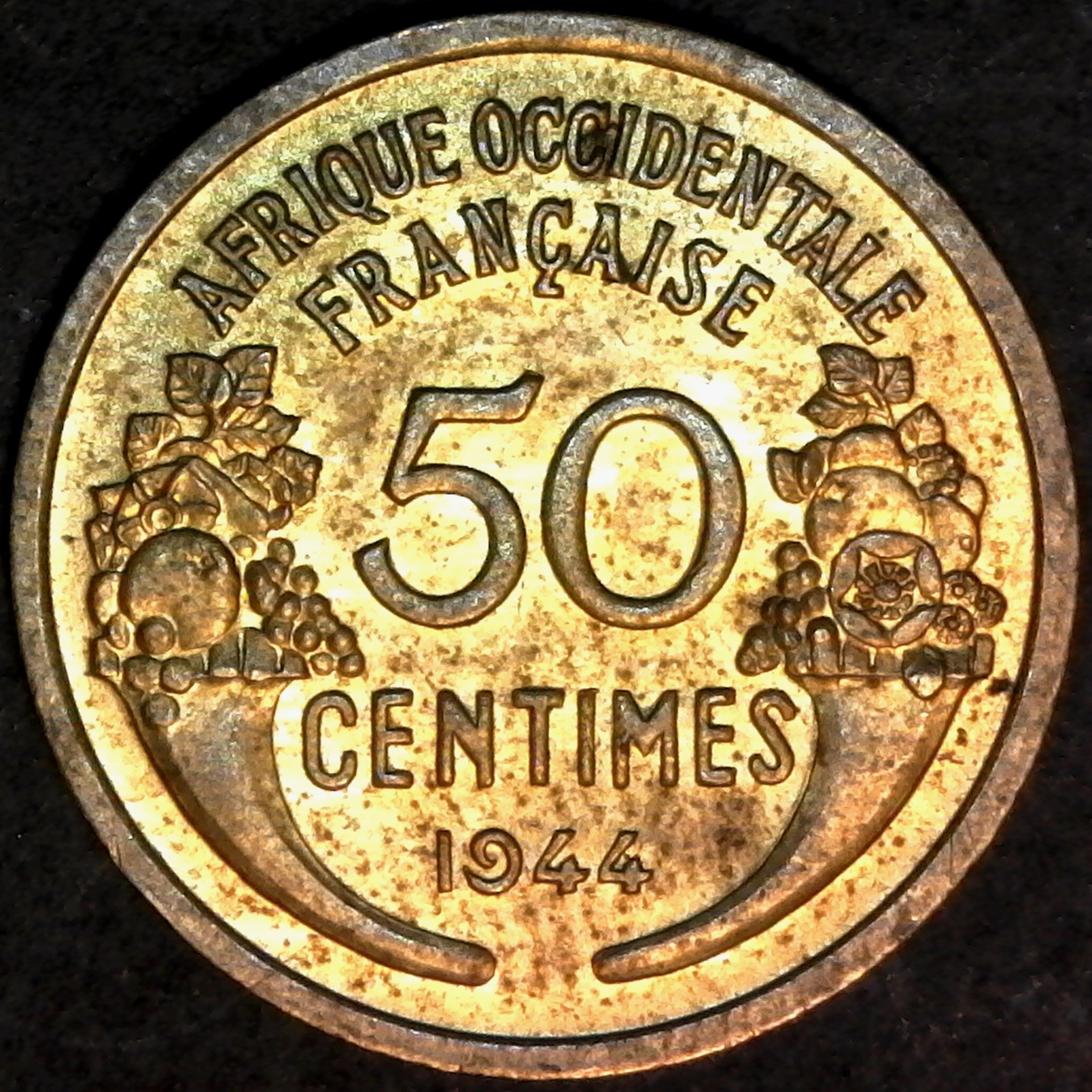 French West Africa 50 Centimes 1944 obverse.jpg