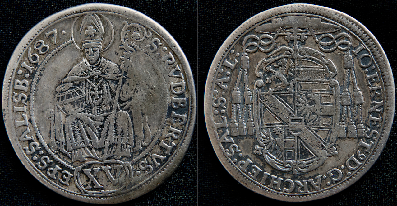 Frühe Neuzeit – Altdeutschland etc., Salzburg, 15 Kreuzer, 1687.png