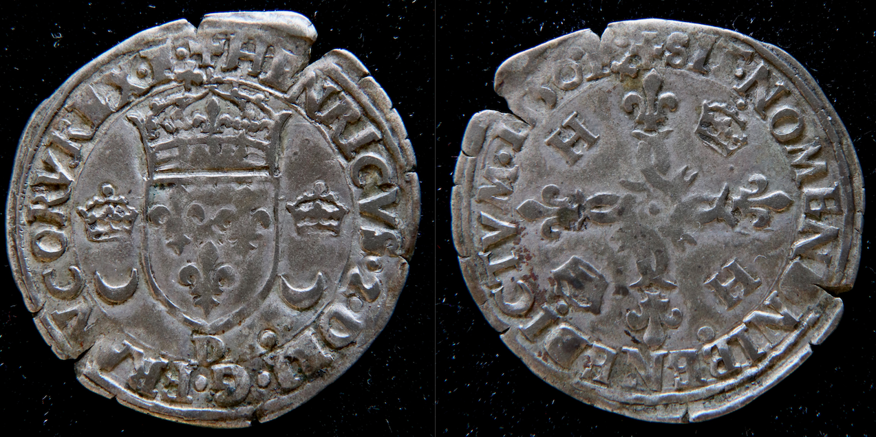 Frühe Neuzeit – Frankreich, Heinrich II, douzain, 1550, Lyon.png