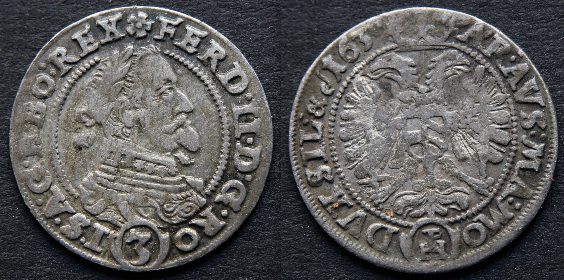 Frühe Neuzeit - Habsburg, Ferdinand II, 3 Kreuzer, Breslau, 1630.png