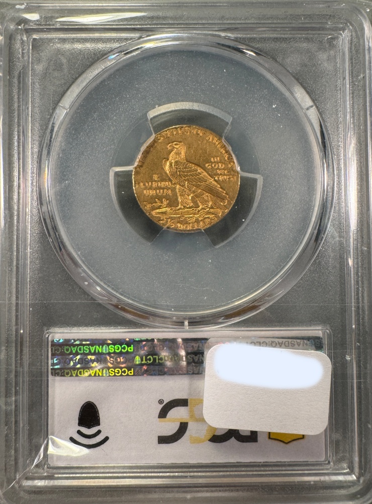 G$2.5 1911-D Strong D AU58 PCGS CAC 44668065 Gldsh Rev Slab.jpg