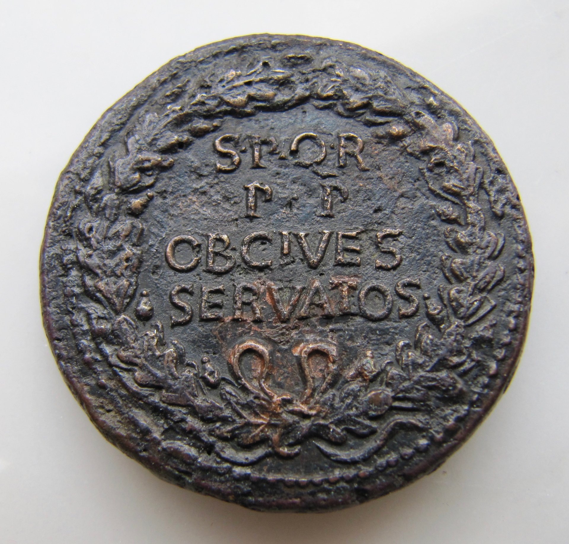 Gaius Caligula Sestertius-Wreath-Rev-marble - 1.jpg