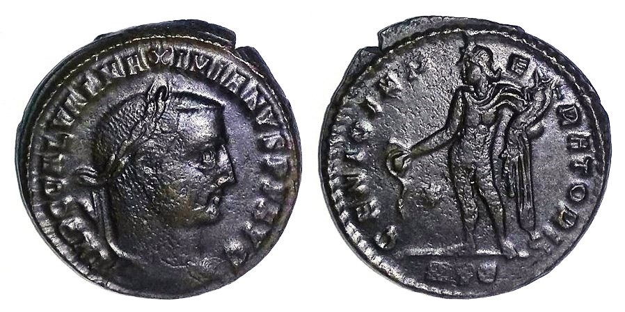 Galerius GENIO IMPERATORIS follis, Heraclea.jpg