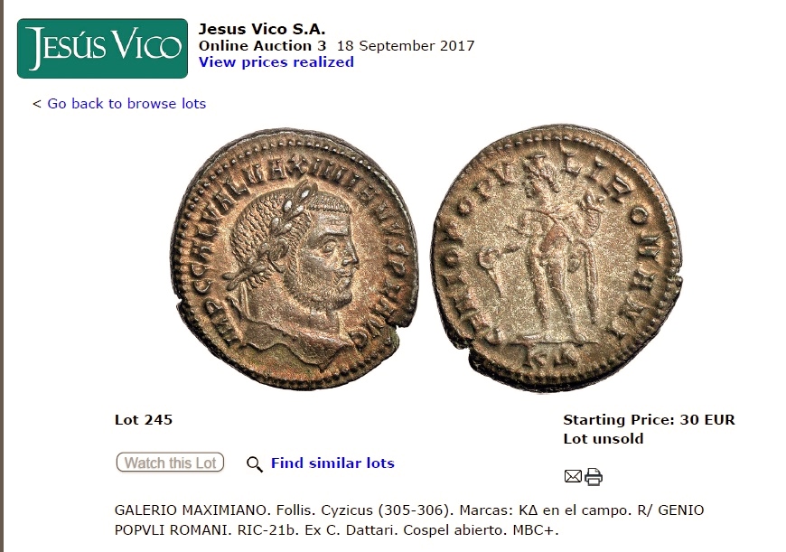 Galerius - Jesus Vico, Dattari Collection auction description, Spanish  version, jpg (version 2).jpg