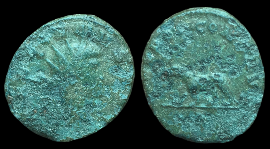 Gallienus, Antoninianus, Zoo Series Tigress.png